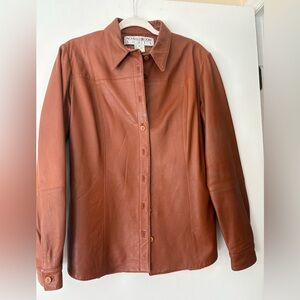 Novello Bloom leather coat